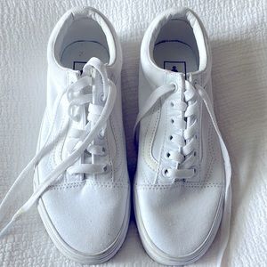 Vans white worn once